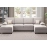 Sectional Sofa Couches Living Room, 4 Seat U-Shaped Sofa Couch Living Room Furniture Sets Clearance with Double Chaises, Beige