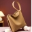 100% Genuine Leather Women Shoulder Bag Large Capacity Cowhide Bucket Bags Fashion Casual Female Crossobdy Bag